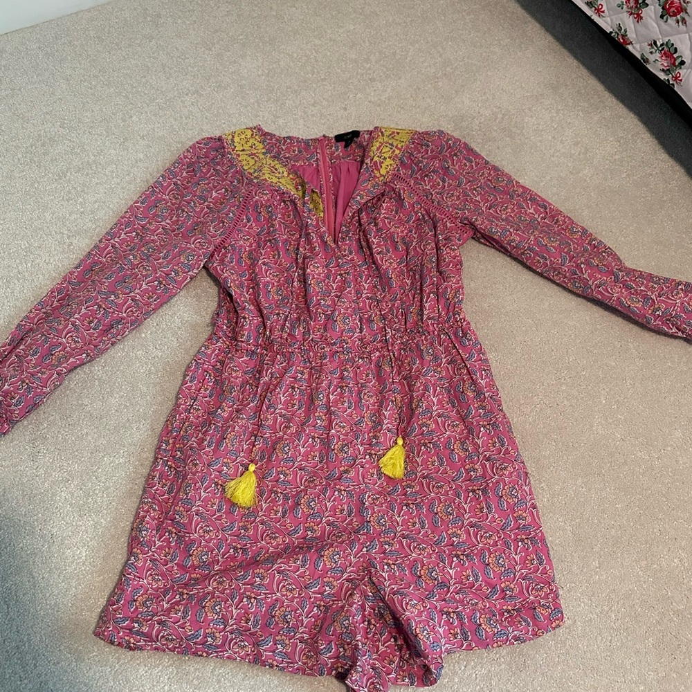 Pink Patterned Women’s Romper